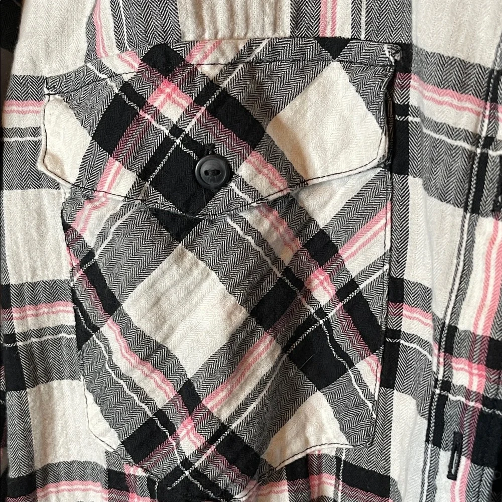 Sanctuary Black and Pink Plaid Shirt - Picture 3 of 5